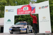 Rallye Český Krumlov: Start v Jelení zahradě v Českém Krumlově